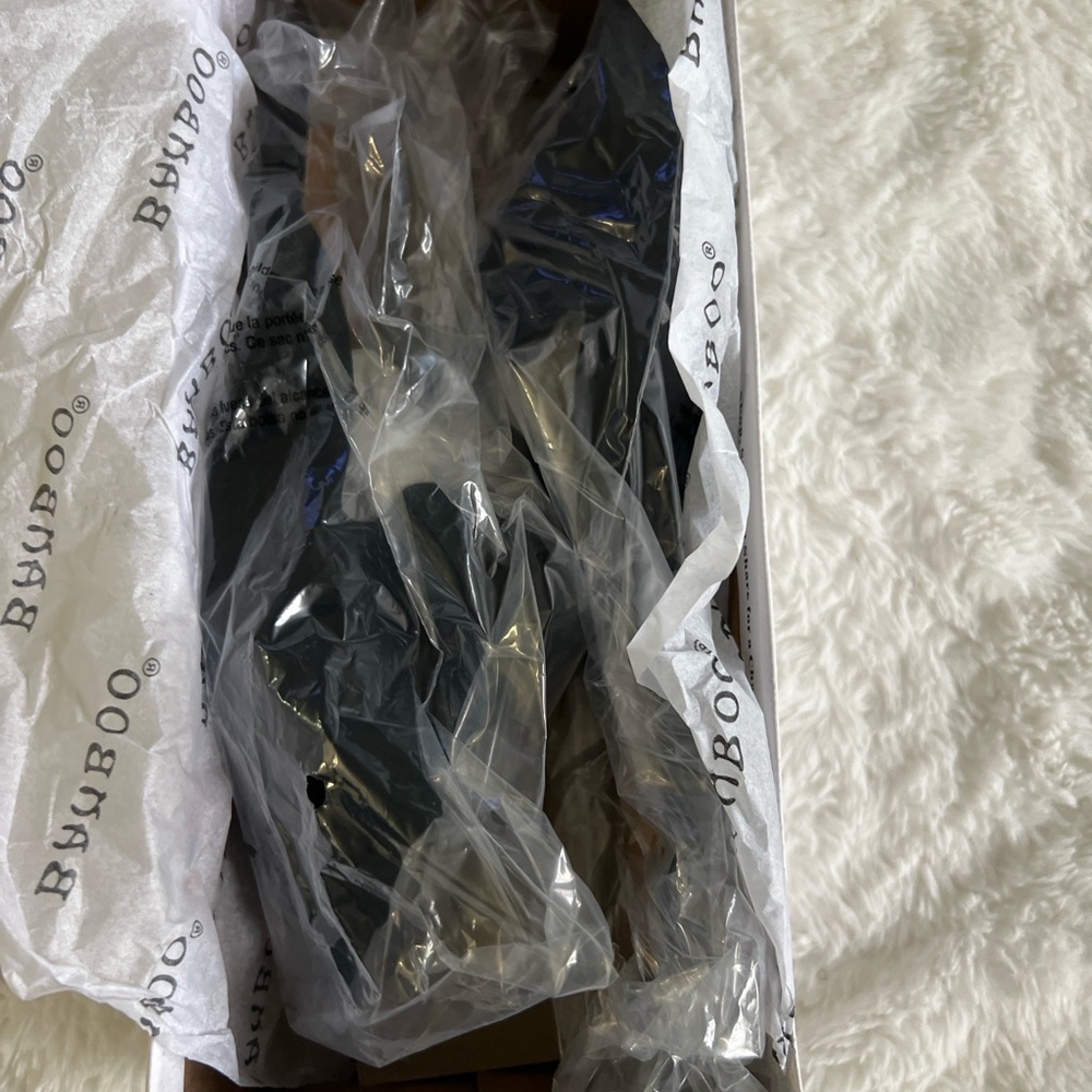 NWT Bamboo Women’s Black Pointed Toe Mule Flats Size 8 Slip On Loafer Shoes - Picture 3 of 4